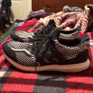 Adidas Black and White Knit Sneakers